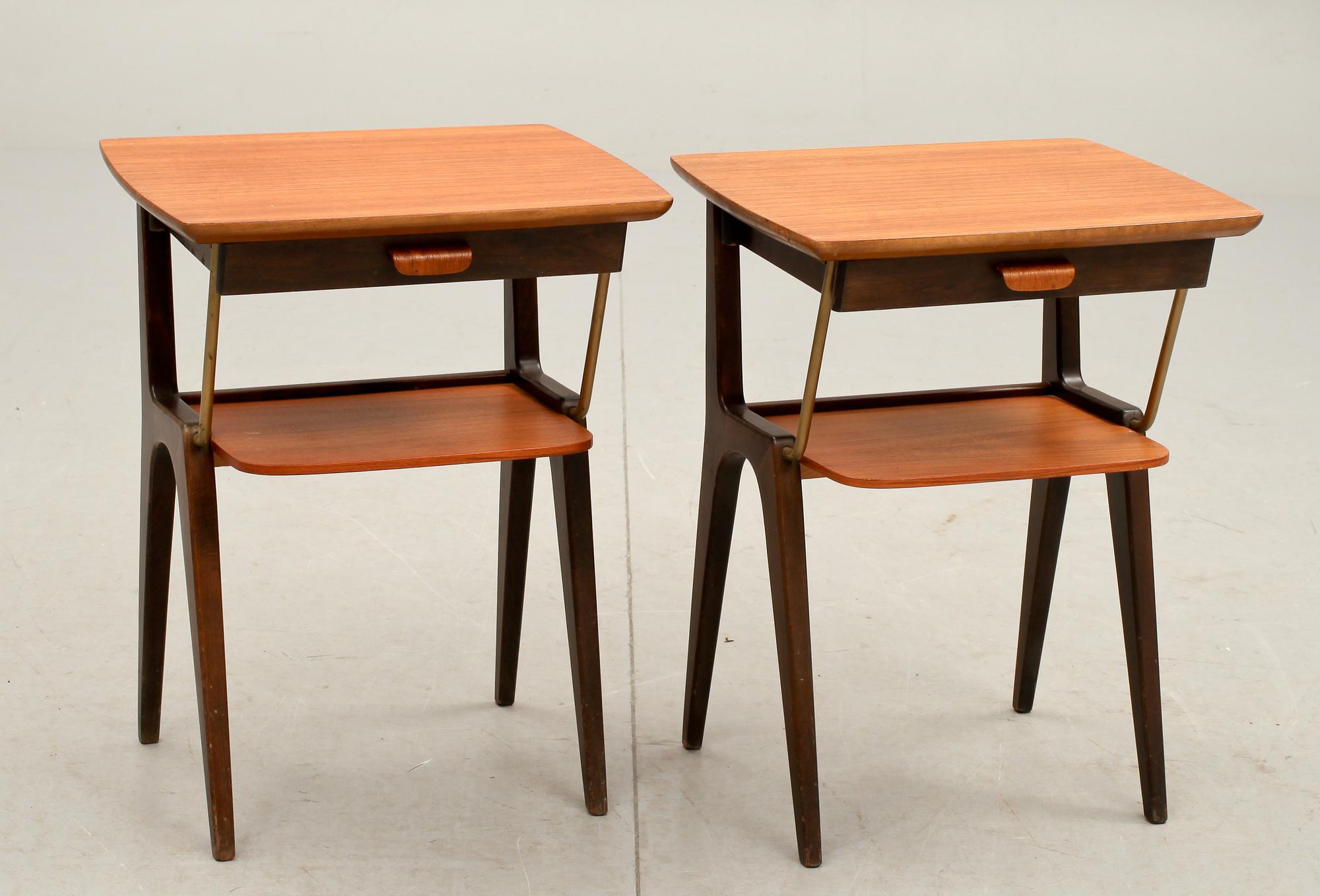 SÄNGBORD, ett par, 1950/60-tal.