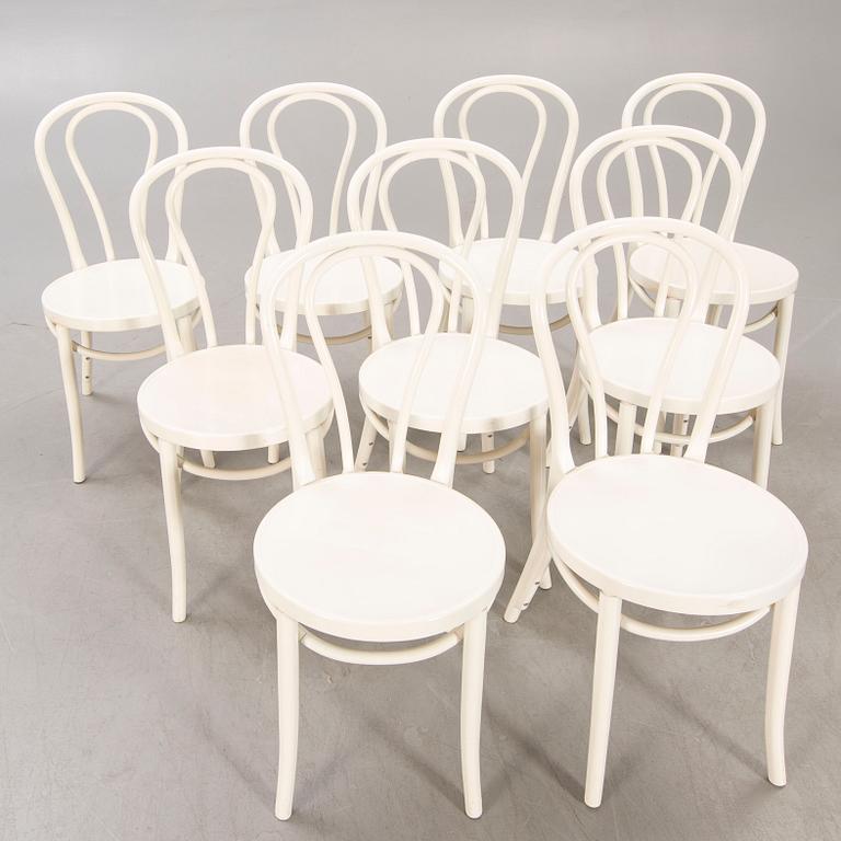 A set of nine IKEA plastic chairs later part of the 20th century.