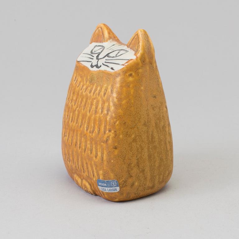 LISA LARSON, stengods, "Liten katt", Gustavsberg, specialupplaga 1965.