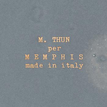 Matteo Thun, A 1980's porcelain 'Nefertiti' teapot and sugar bowl for Memphis, Bitossi, Montelupo Fiorentino, Italy.