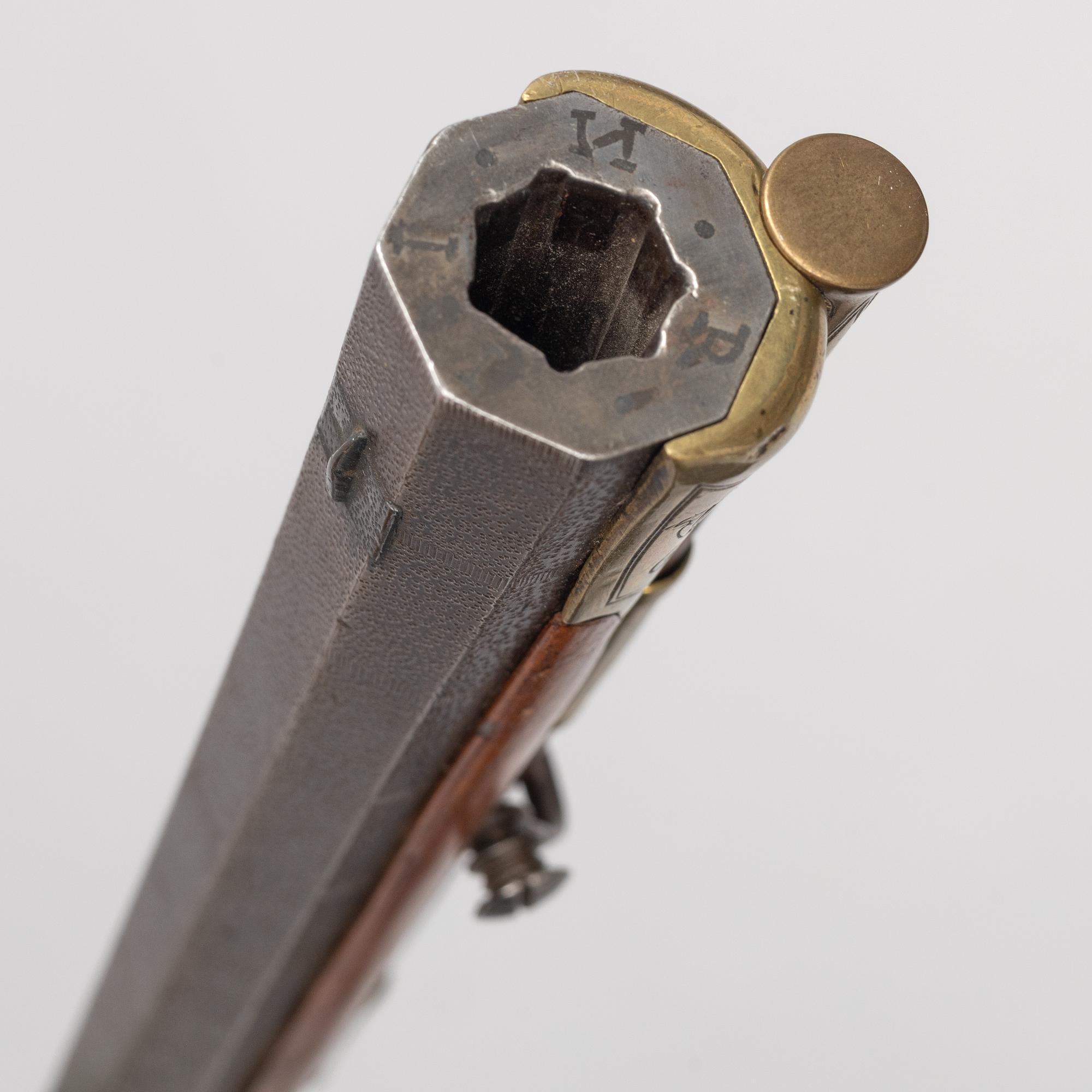 Flintlåsstudsare, signerad Caspar Lotz, Teinitz (Prag omkring år 1800).