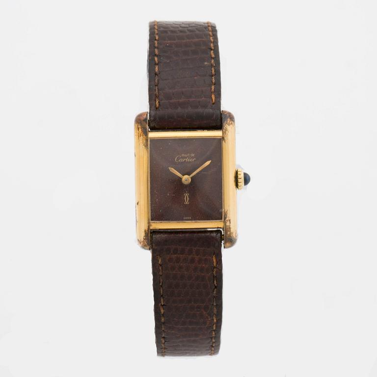 CARTIER,  must de Cartier Tank, armbandsur, 20 mm,