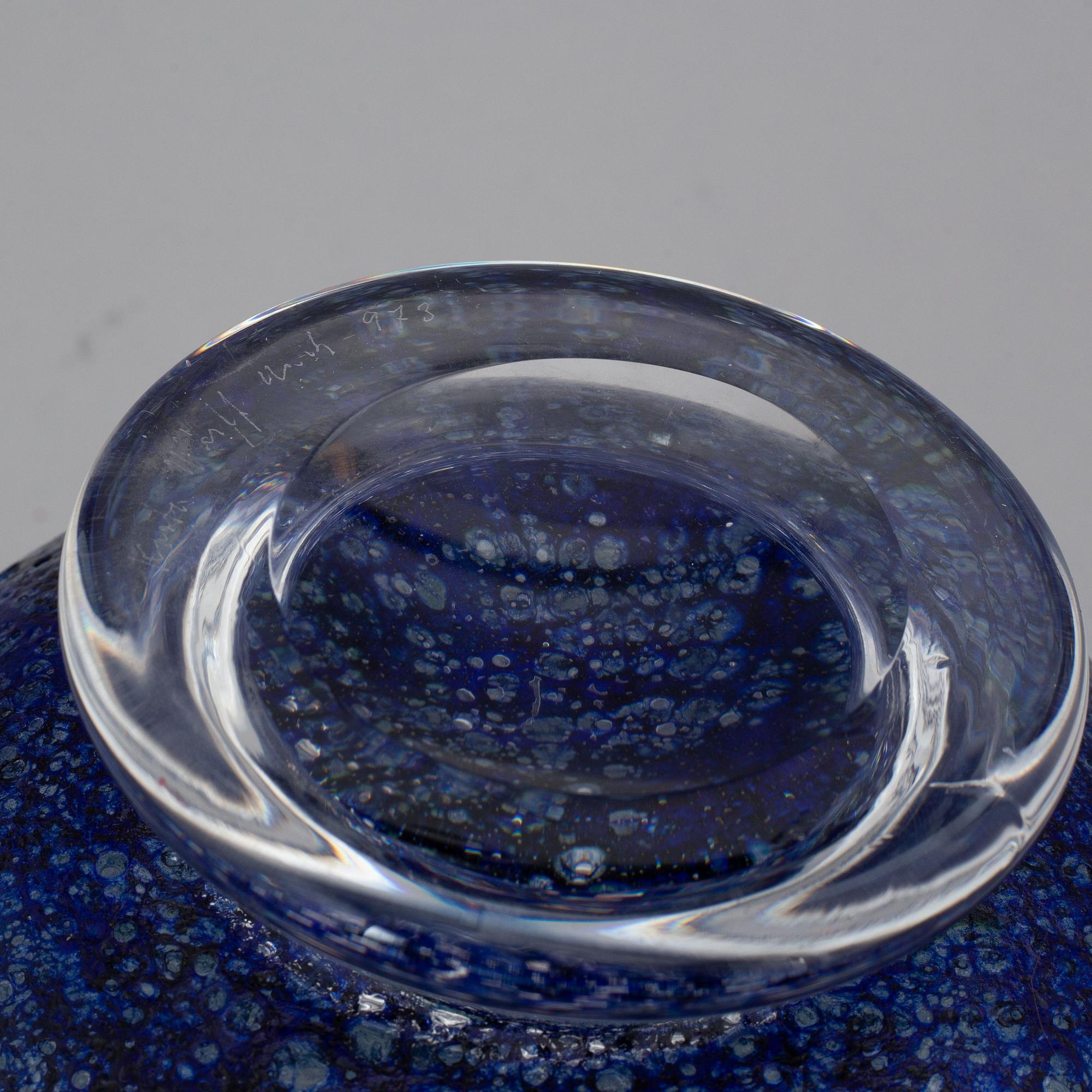 GÖRAN WÄRFF, a glass bowl, unik, Kosta, signed.