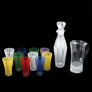 GLAS, 10 st, KANNA och KARAFF, "Strikt" Bengt Orup, Johansfors, 1900-talets andra hälft.