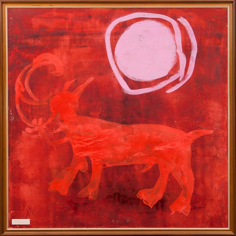 REIDAR SÄRESTÖNIEMI, RED LYNX IN THE MOONLIGHT.