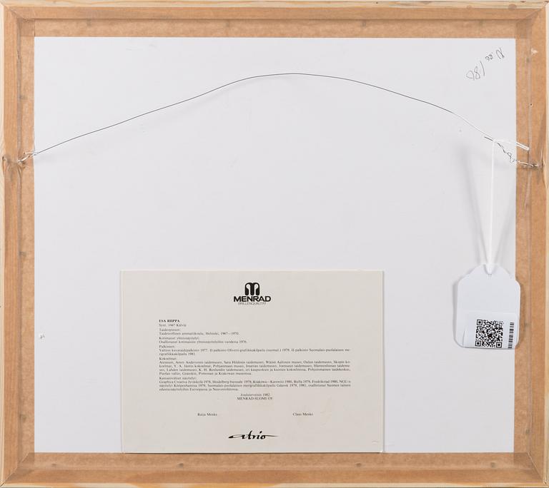 ESA RIIPPA, lithograph, signed, dated 82 and numbered 105/500.