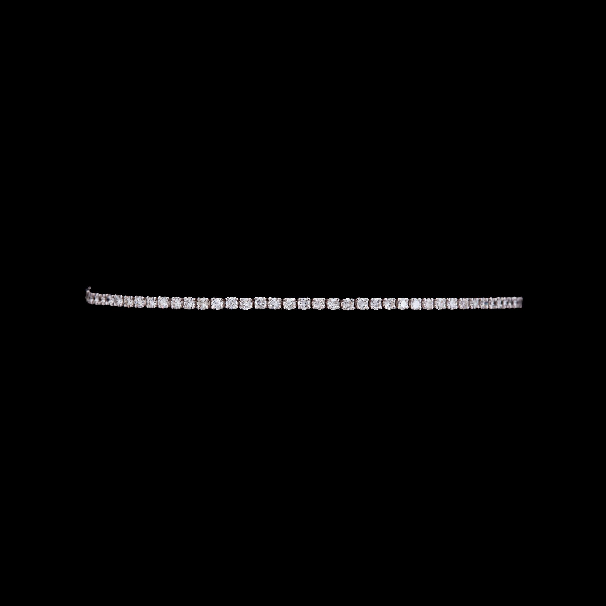 A brilliant cut diamond bracelet, tot. app. 2 cts.
