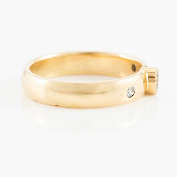 Jan-Christer Lundqvist, ring, 18K gold with faceted white stones, Skövde.
