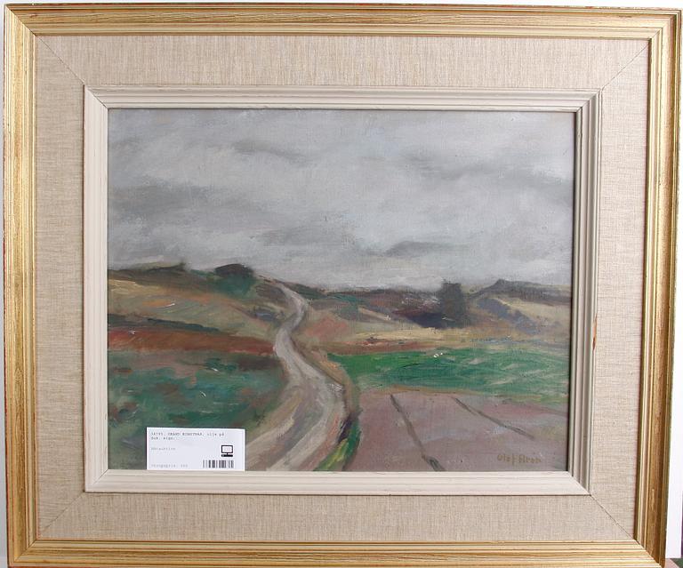 OKÄND KONSTNÄR, olja på duk, bär otydl. sign.