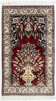 Rug, silk, 125 x 75 cm.