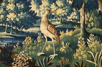 A tapestry, "Verdure", tapestry weave, ca 218  x 327 cm cm, Flanders, the first half of the 18th century.