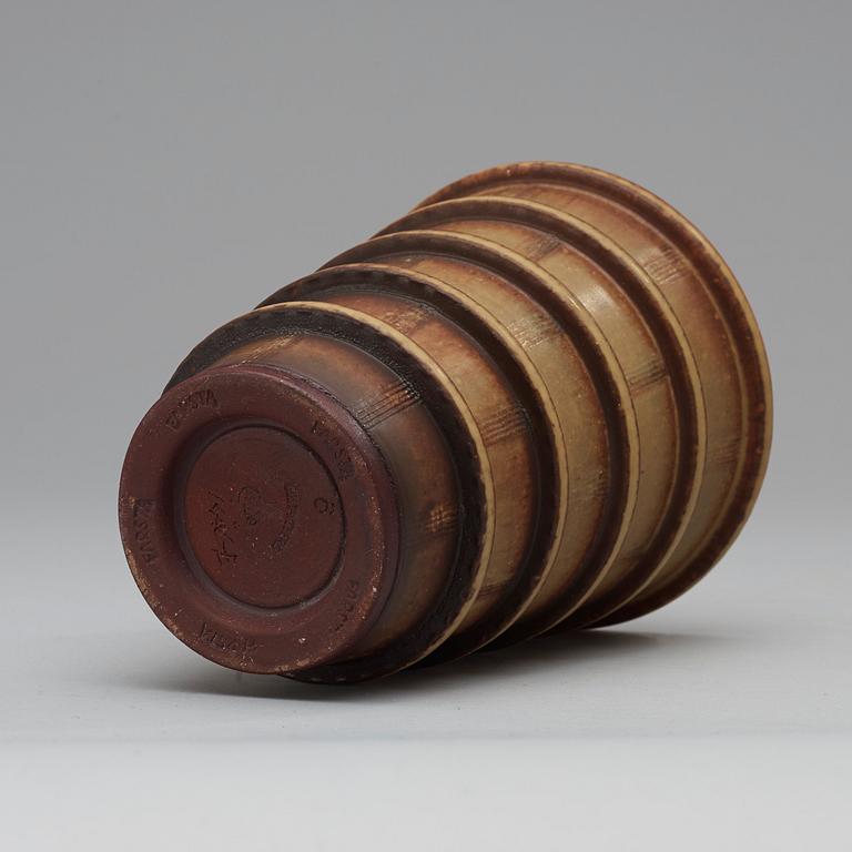 A Wilhelm Kåge 'Farsta' stoneware vase, Gustavsberg Studio 1958.