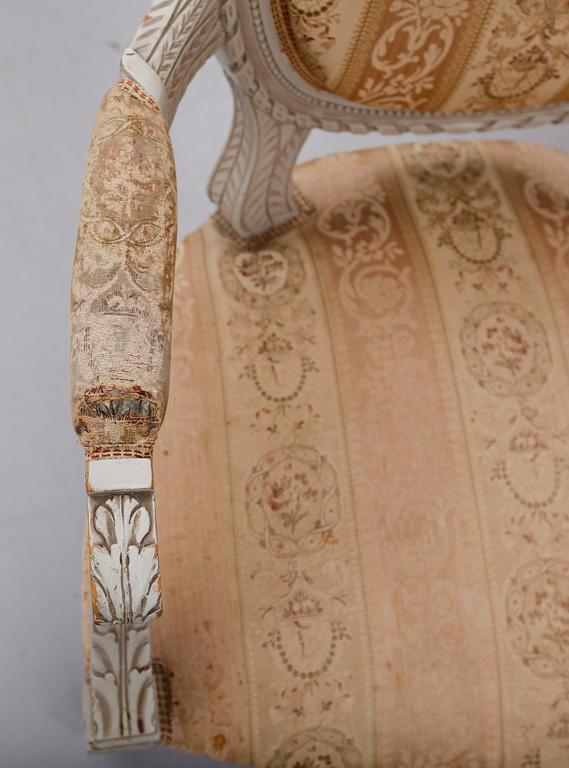 SALONGSGRUPP, 6 delar, gustaviansk stil, 1900-talets början.