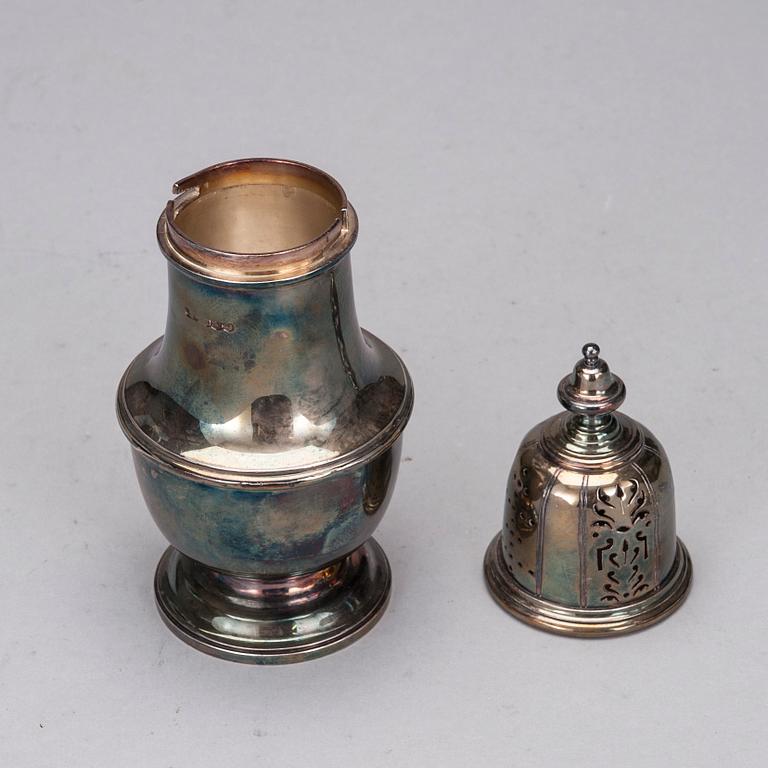 SOCKERRUSKA, sterlingsilver, Maple & co, London, England 1900-tal. Vikt 307,5 g.
