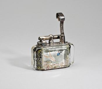 BORDSTÄNDARE, plast och metall, Dunhill, 1950/60-tal.