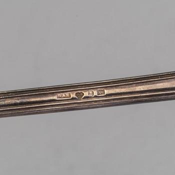 SAMLING SILVERBESTICK, 18 delar, 1800-/1900-tal.