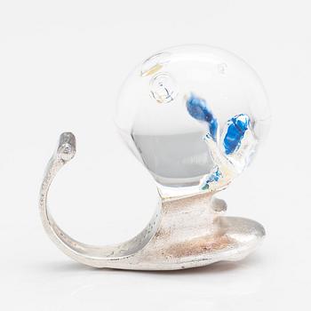 Björn Weckström, a sterling silver and acrylic ring 'Man in cosmos' for Lapponia 1979.