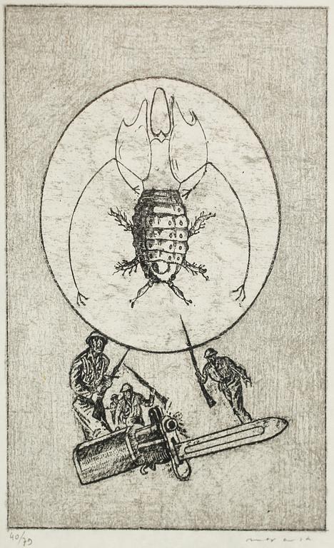 MAX ERNST, litografi, signerad och numrerad 40/79.