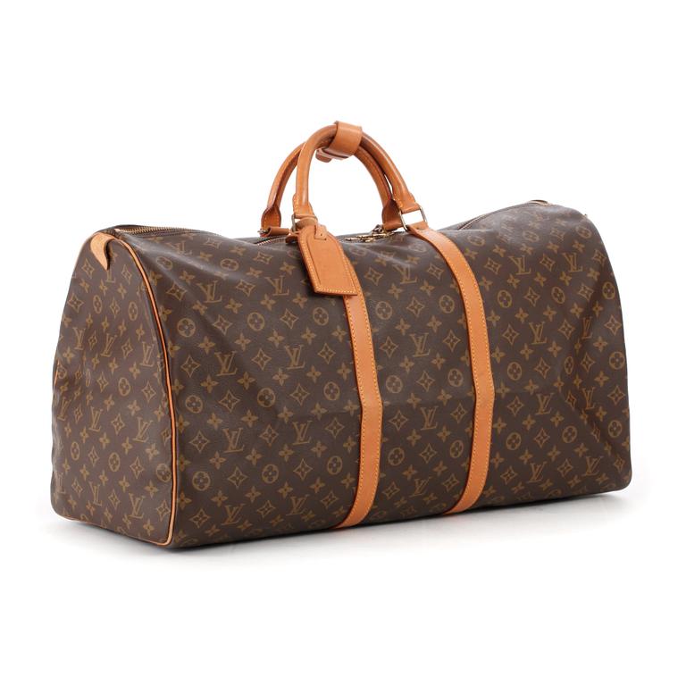 LOUIS VUITTON, a monogram canvas weekend bag, "Keepall 60", 1986.