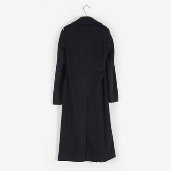 Gucci, a black wool and cashmere mix coat, 2001, Italian size 38.