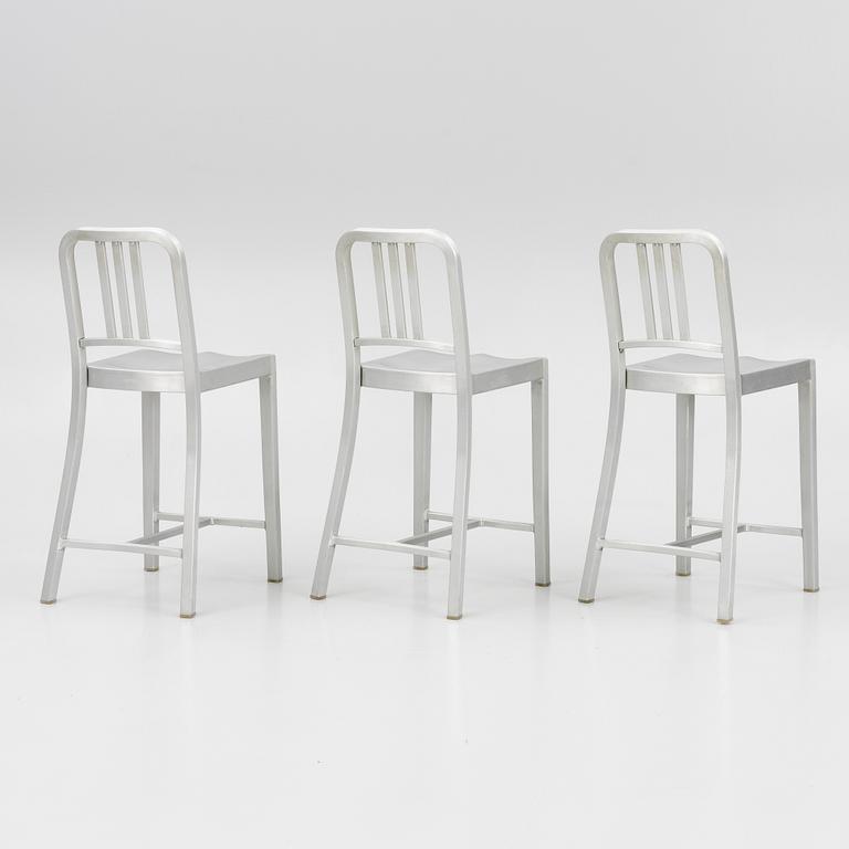 Emeco, three 'Navy counter' stols, 2010's/20's.