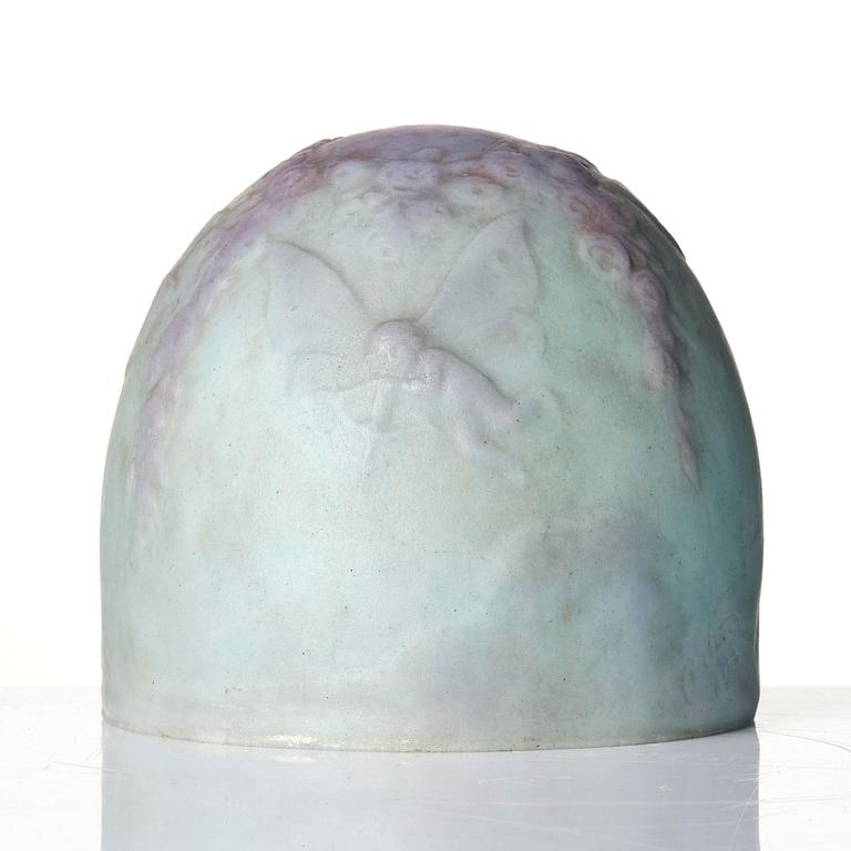 Agnes de Frumerie, a pâte de verre lamp shade/sculpture, Sweden, 1920s.