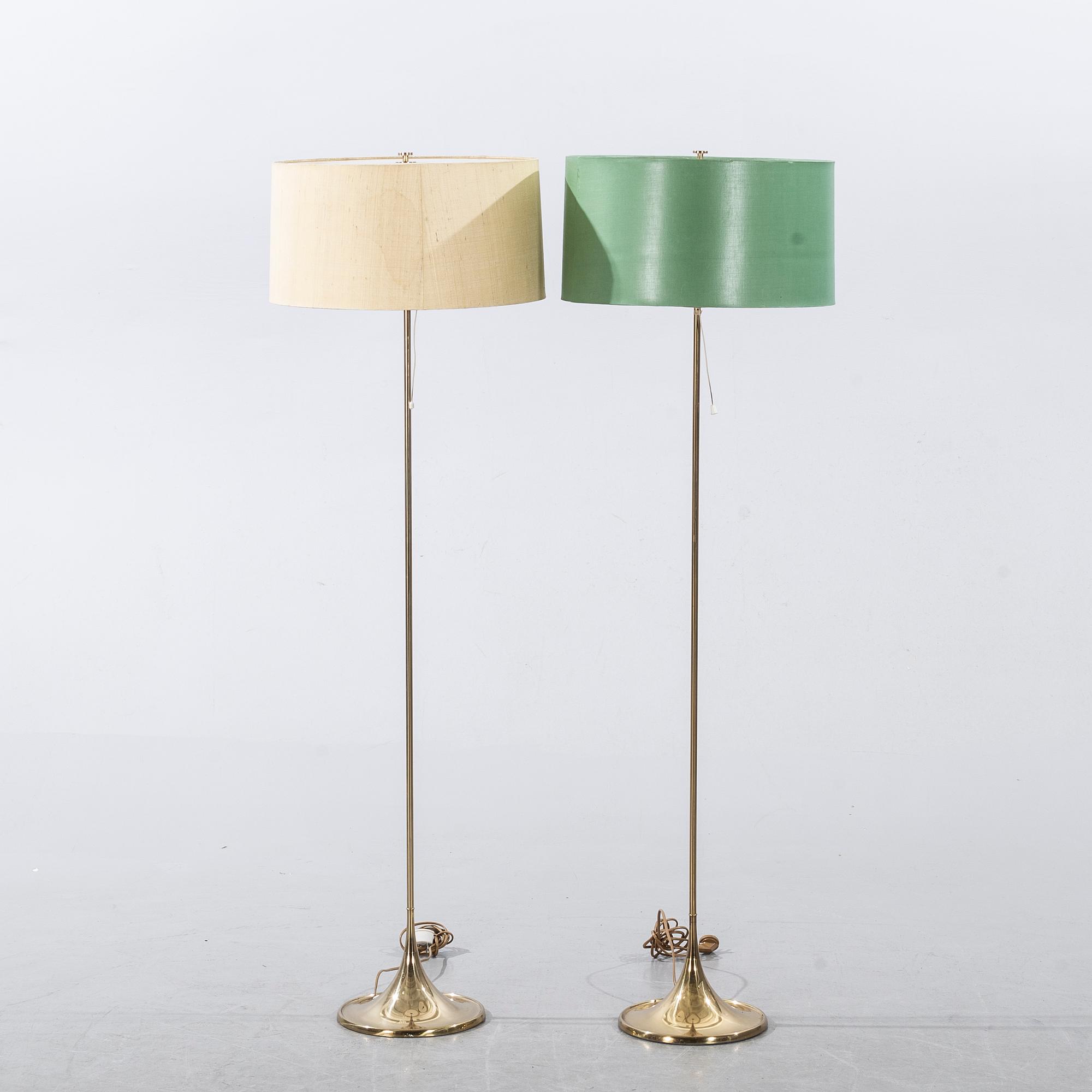 Two floor lamps, Modell G24, Alf Svensson and Yngvar Sandström for Bergboms.