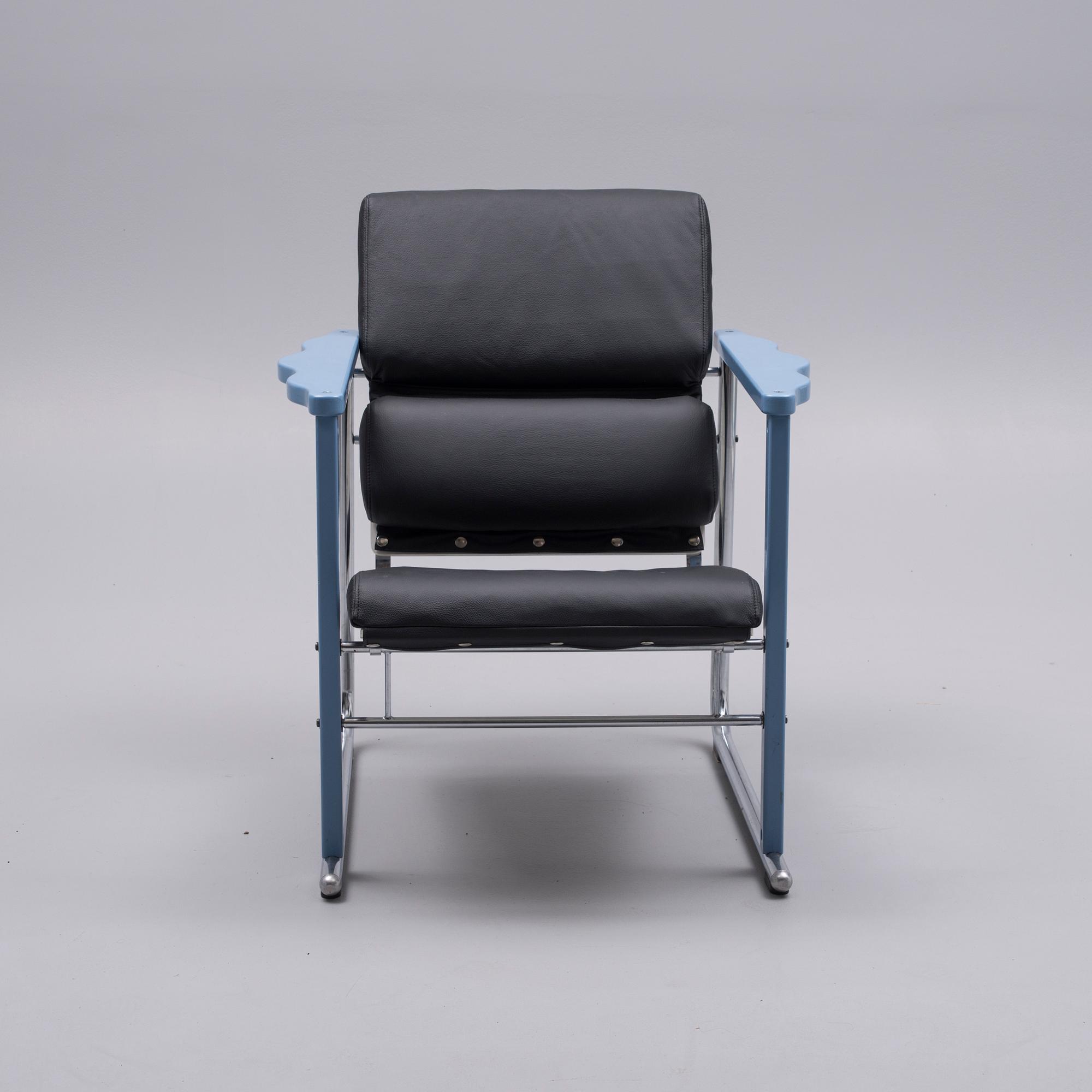 YRJÖ KUKKAPURO, fåtölj, "Experiment", Avarte 1980-tal.