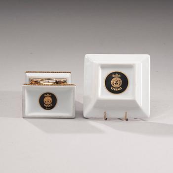BORDSUR samt ASKFAT, Rosenthal för Versace.