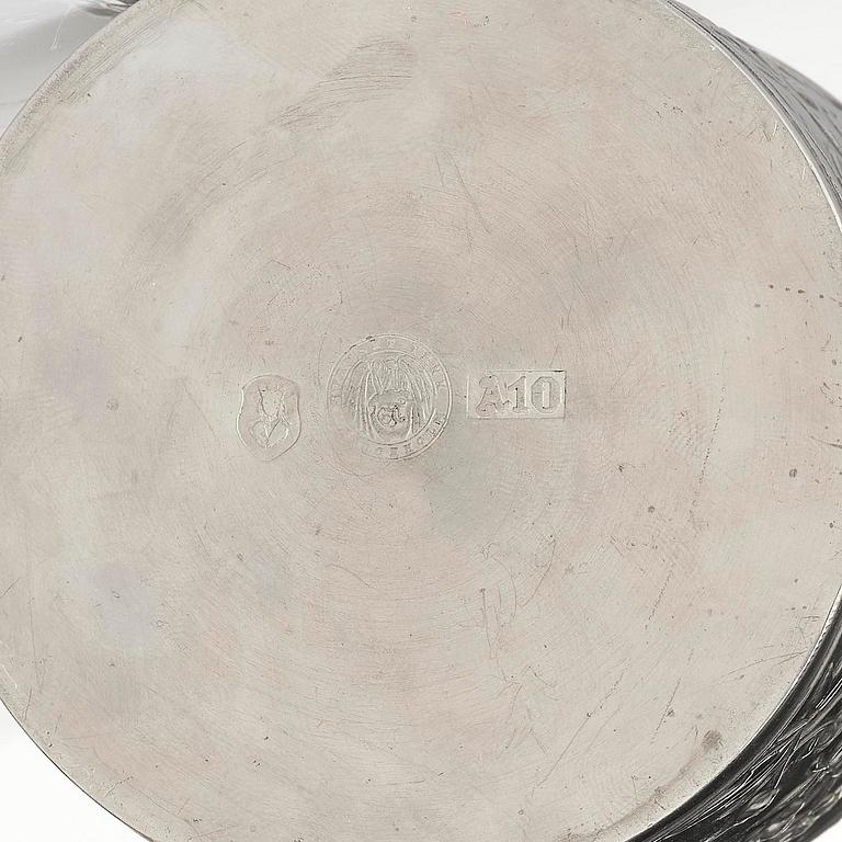 Estrid Ericson, & Firma Svenskt Tenn, a lidded pewter jar, Stockholm, 1975.