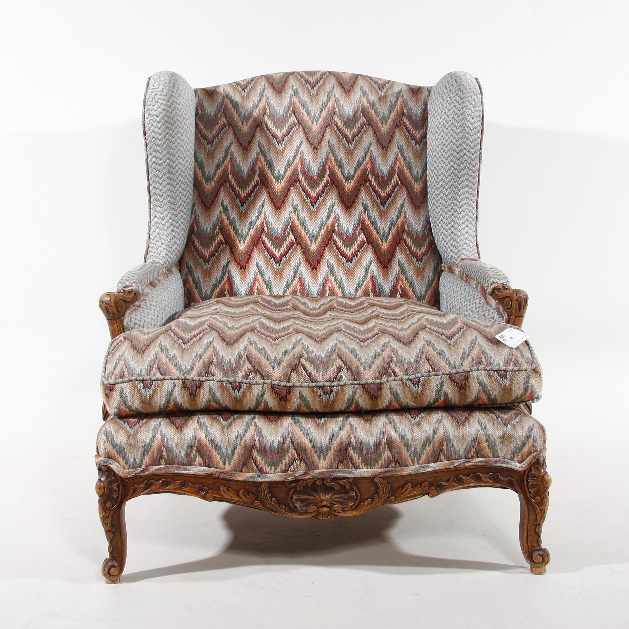 ÖRONLAPPSFÅTÖLJ, rokokostil, 1900-tal.