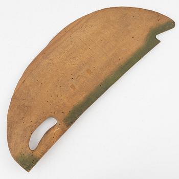 Two Swedish painted wooden knives, first half of the 19th Century.