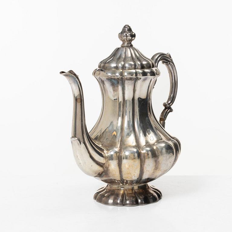 Norwegian Filigree Factory, coffee pot, silver, Oslo, Norway, 1930s.