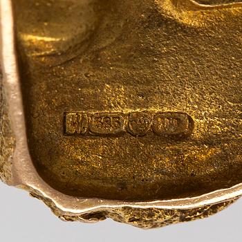Björn Weckström, brooch, “Dinosaur”, 14K gold, Lapponia 1974.