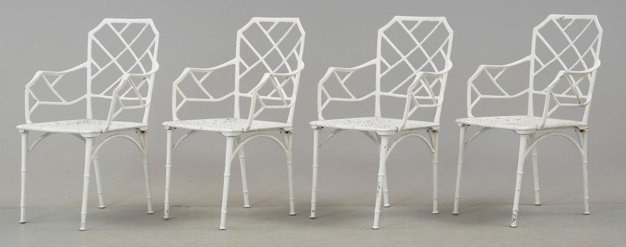 TRÄDGÅRDSMÖBEL, 5 delar, 1900-talets andra hälft.