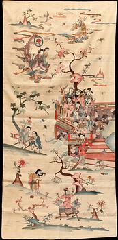 VÄGGBONAD, Kina, 1900-talets första kvartal.
177 x 85.