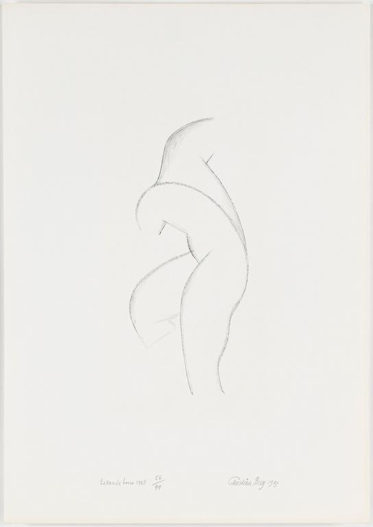 CHRISTIAN BERG, folder with five lithographs, no 56, signed 1973.