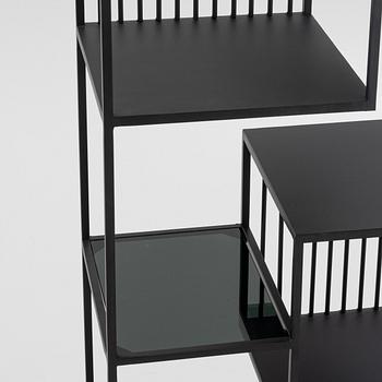 Birgitte Rømer, a 'Denver' steel bookcase from Muubs.