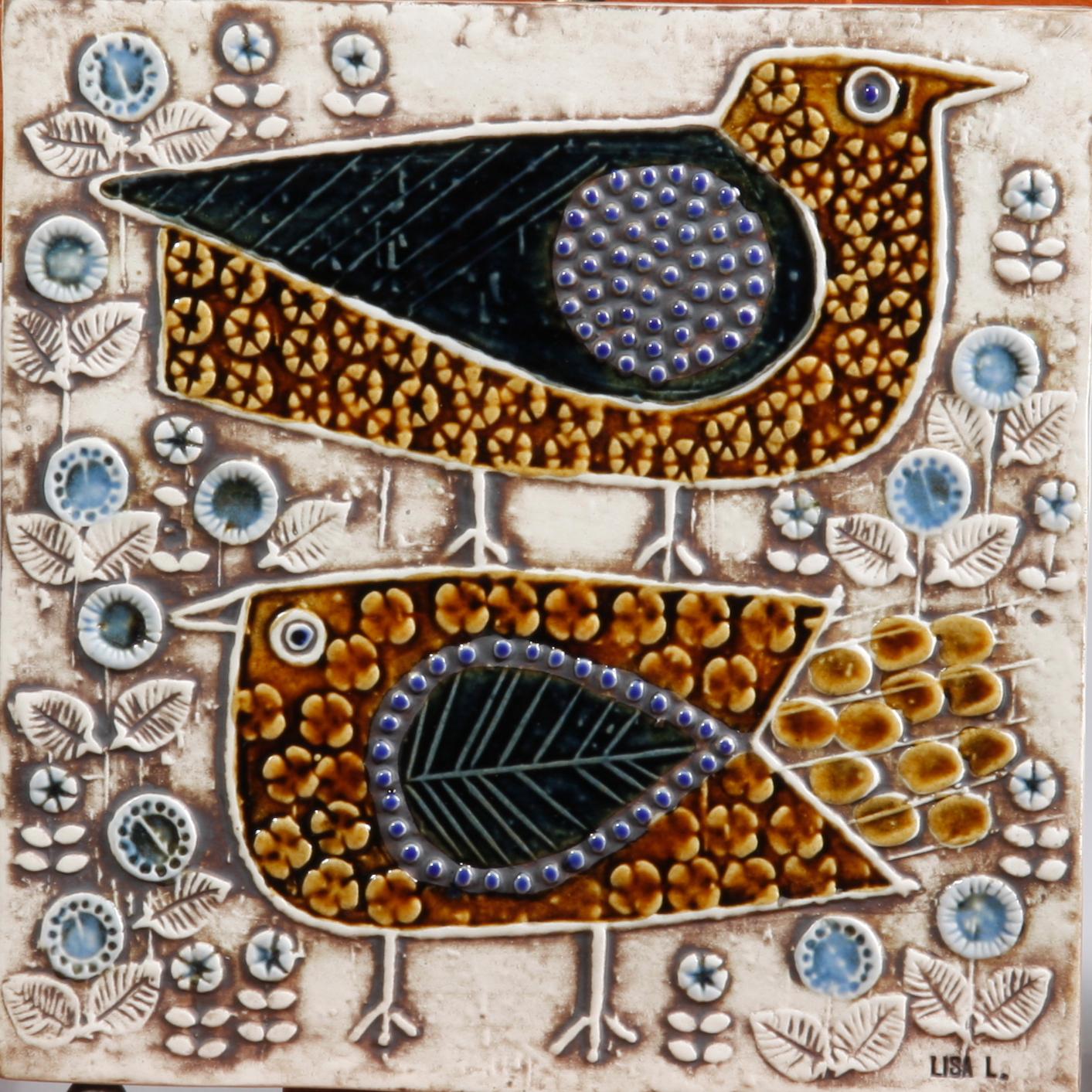 VÄGGPLAKETT, keramik. Lisa Larson Gustavsberg.