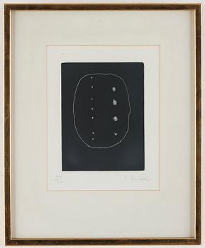 Lucio Fontana, Etsning ur "Dix eaux-fortes. L'Épée dans l'eau" (Alain Jouffroy).