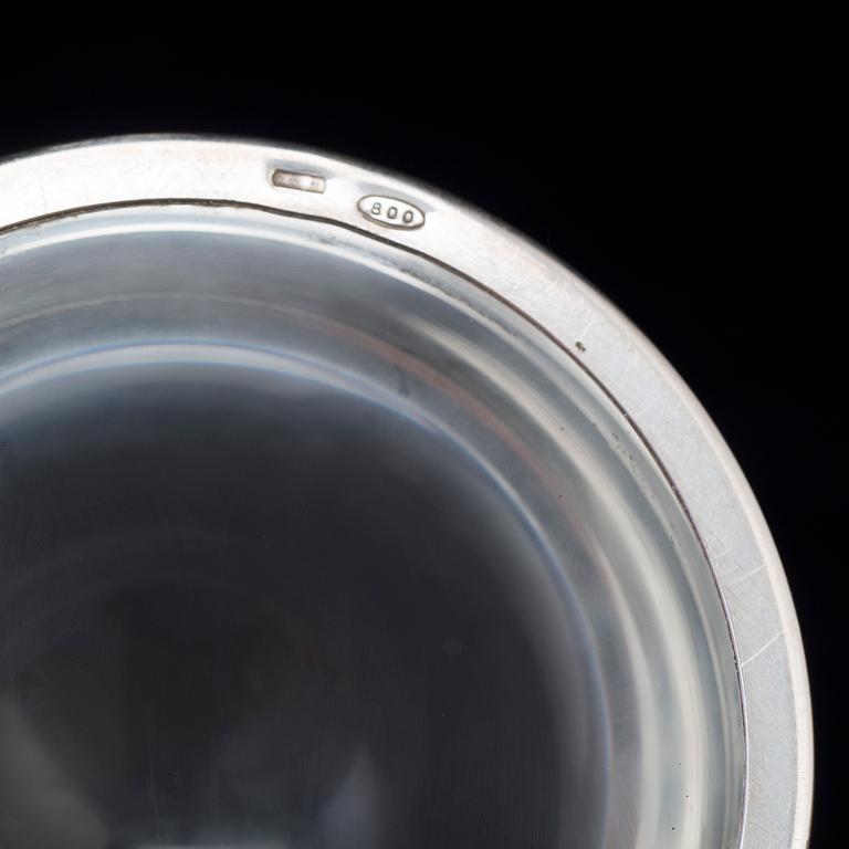 FÖRSTORINGSGLAS, med silverinfattning, 1900-tal.