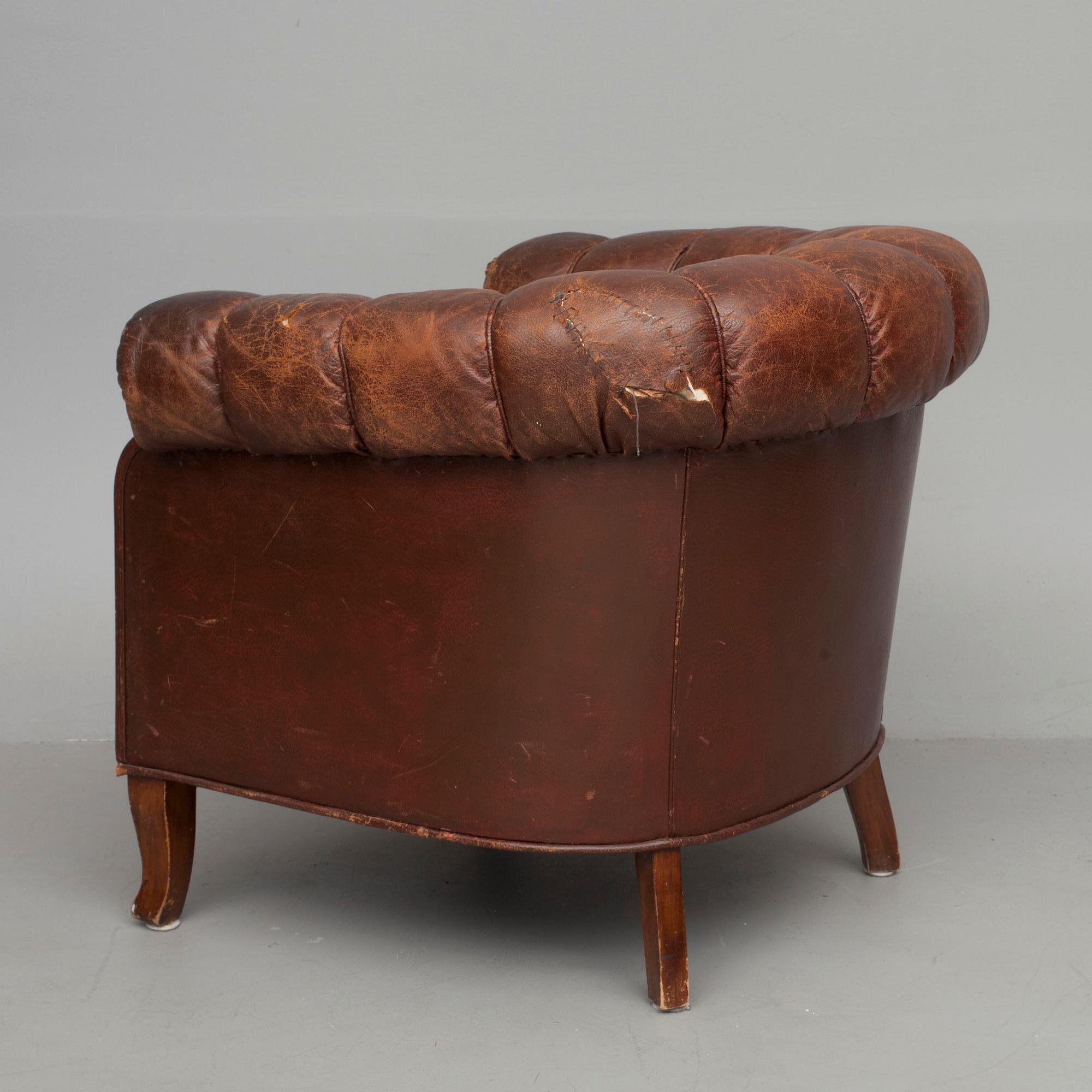 FÅTÖLJ, Chesterfield-modell, 1900-luvun alkupuoli.