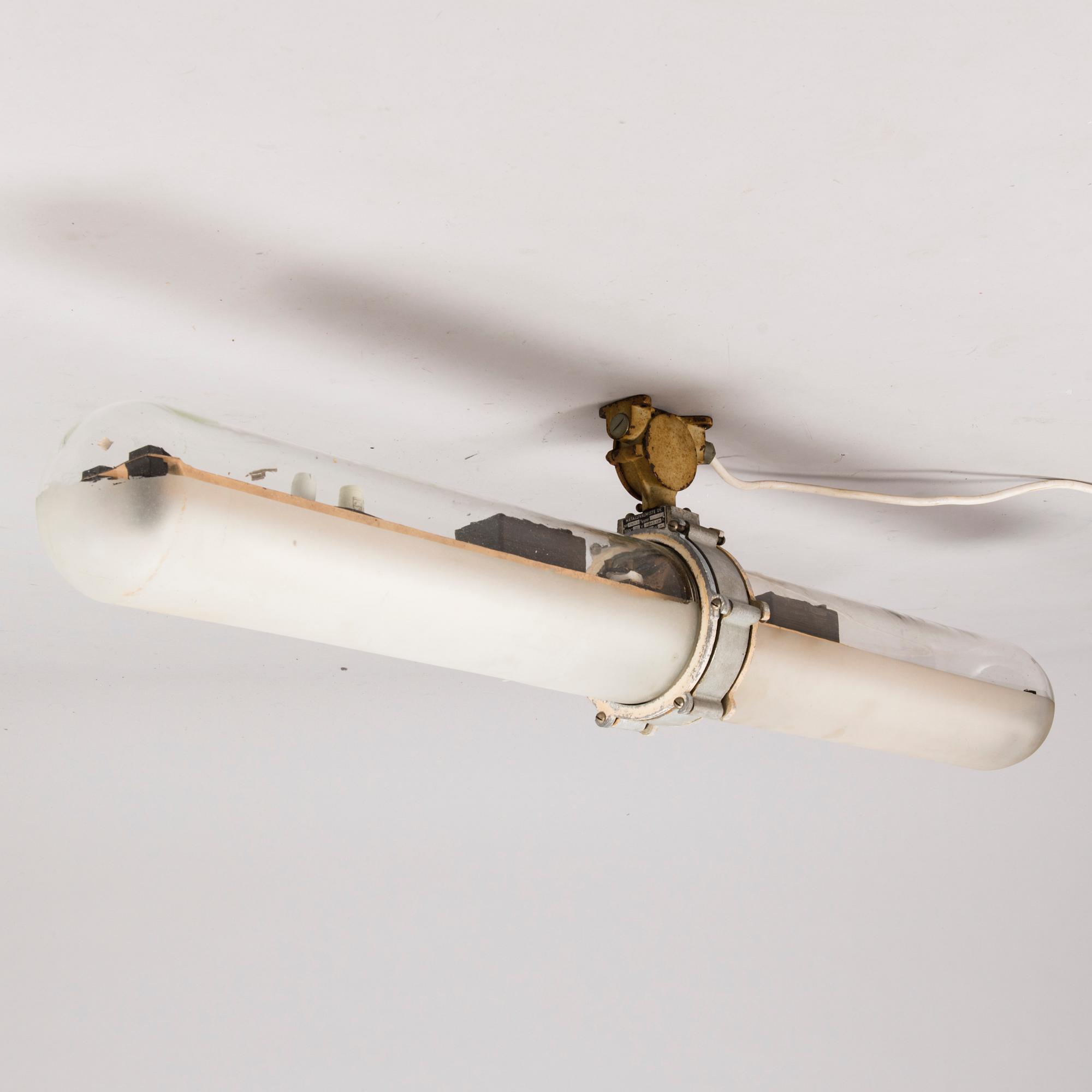 A mid 20th Century Finnsh industrial light for Metallivalmiste Oy.