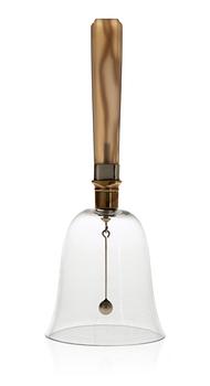 477. An Estrid Ericson agate, silver, brass and glass table bell for Svenskt Tenn.