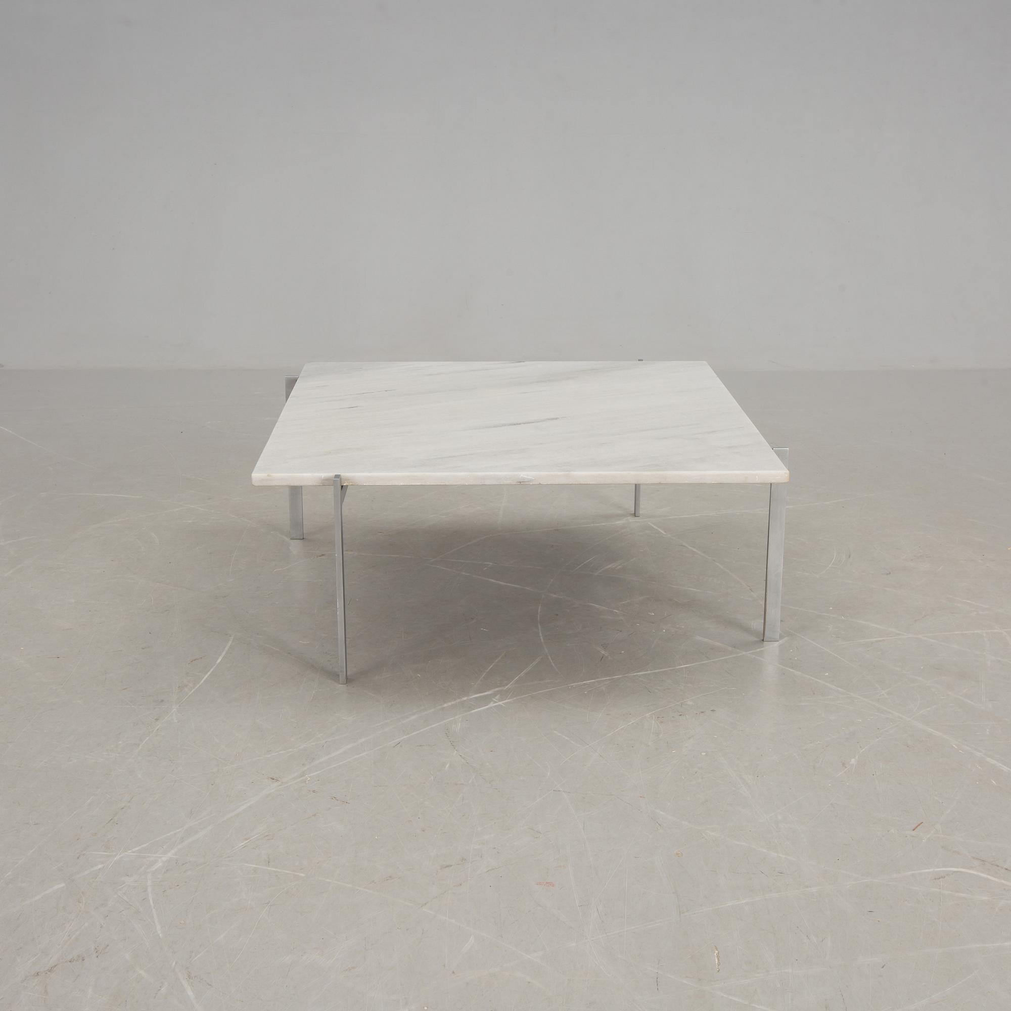 SOFFBORD, "PK 61", Poul Kjaerholm för Fritz Hansen, märkt samt etikettmärkt 1987.