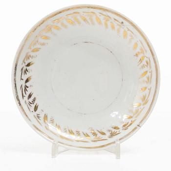 Eight cups with saucers, Late Empire, mid-19th century.