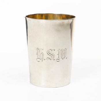 A Finnish silver beaker, mark of Lars Henrik Nordman (1829-1842), active in Nystad.