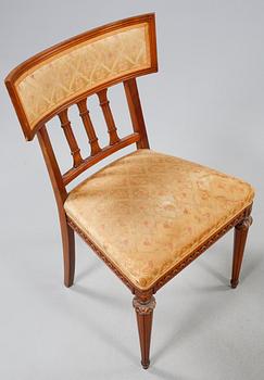 STOLAR, 4 st, sengustaviansk stil, omkring 1900-talets mitt.