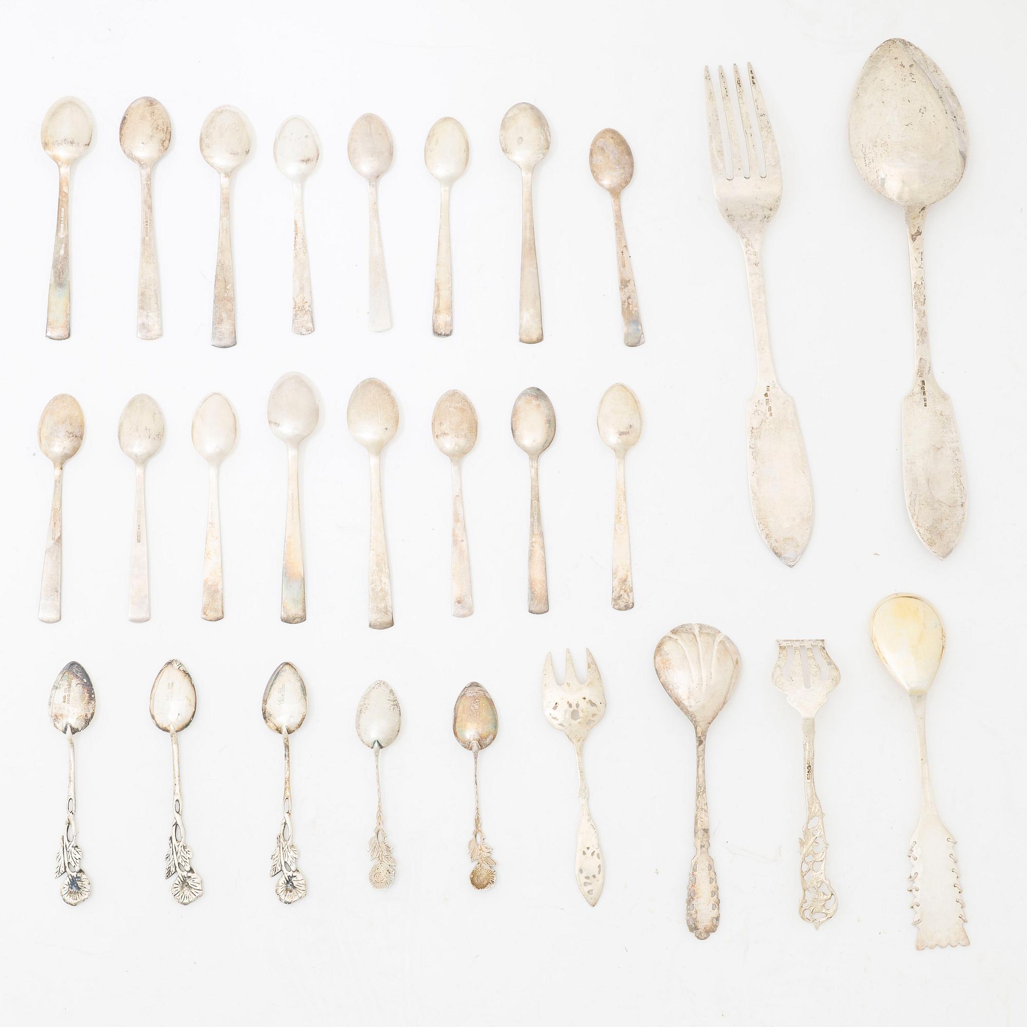 Bestick, 27 st, silver.