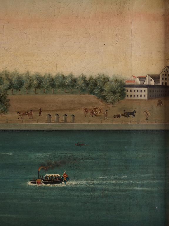 Svensk konstnär, omkring 1840, Vaktavlösning, Norrbro.